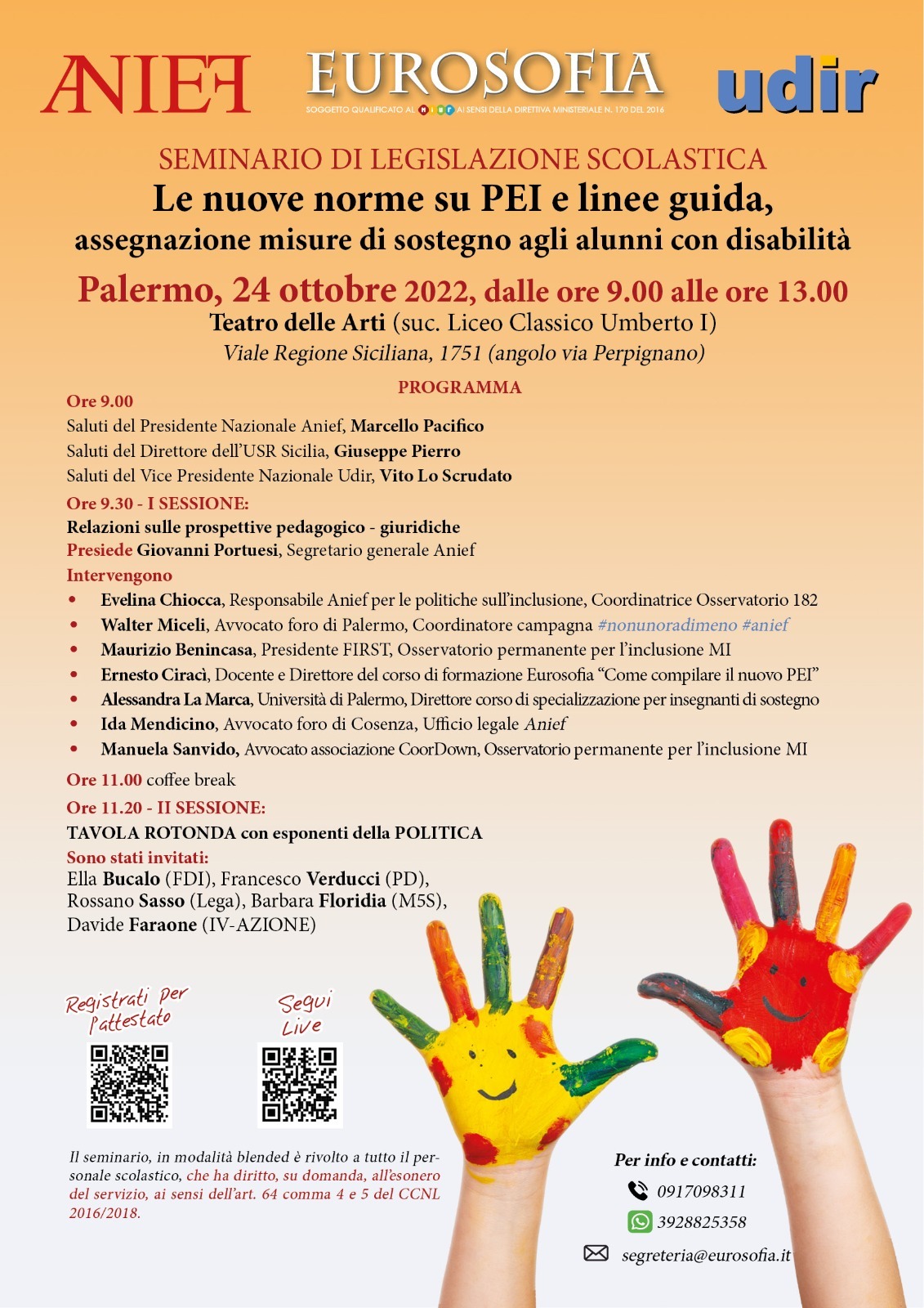 Anief Invito Seminario Di Legislazione Scolastica Palermo